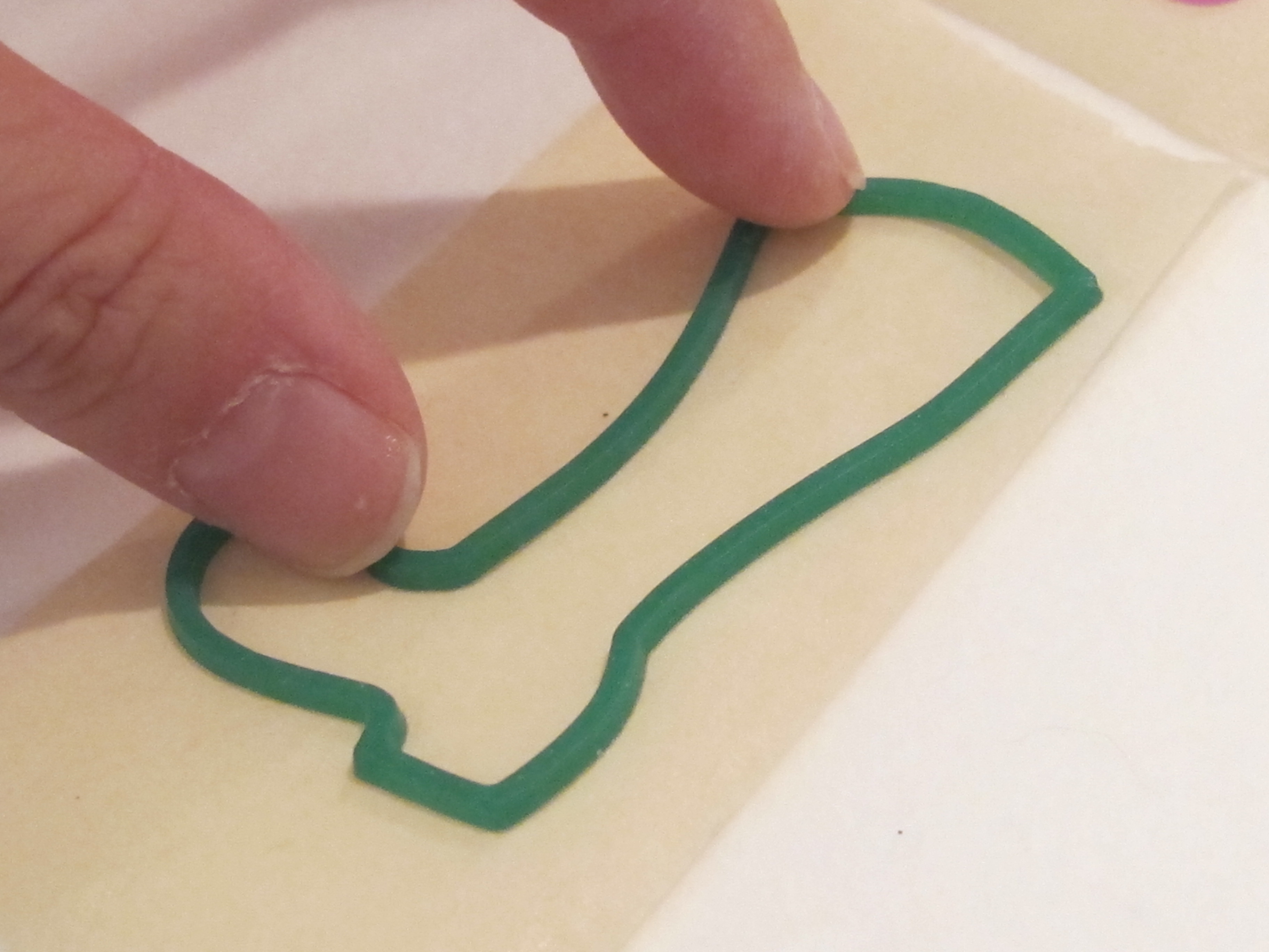 silly band on masking tape