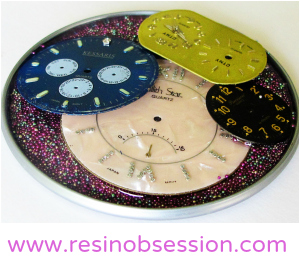 recycled juice can lid resin project
