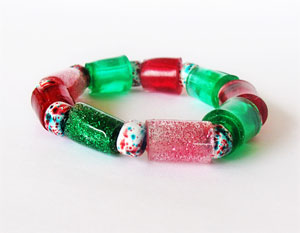 resin tube bead bracelet