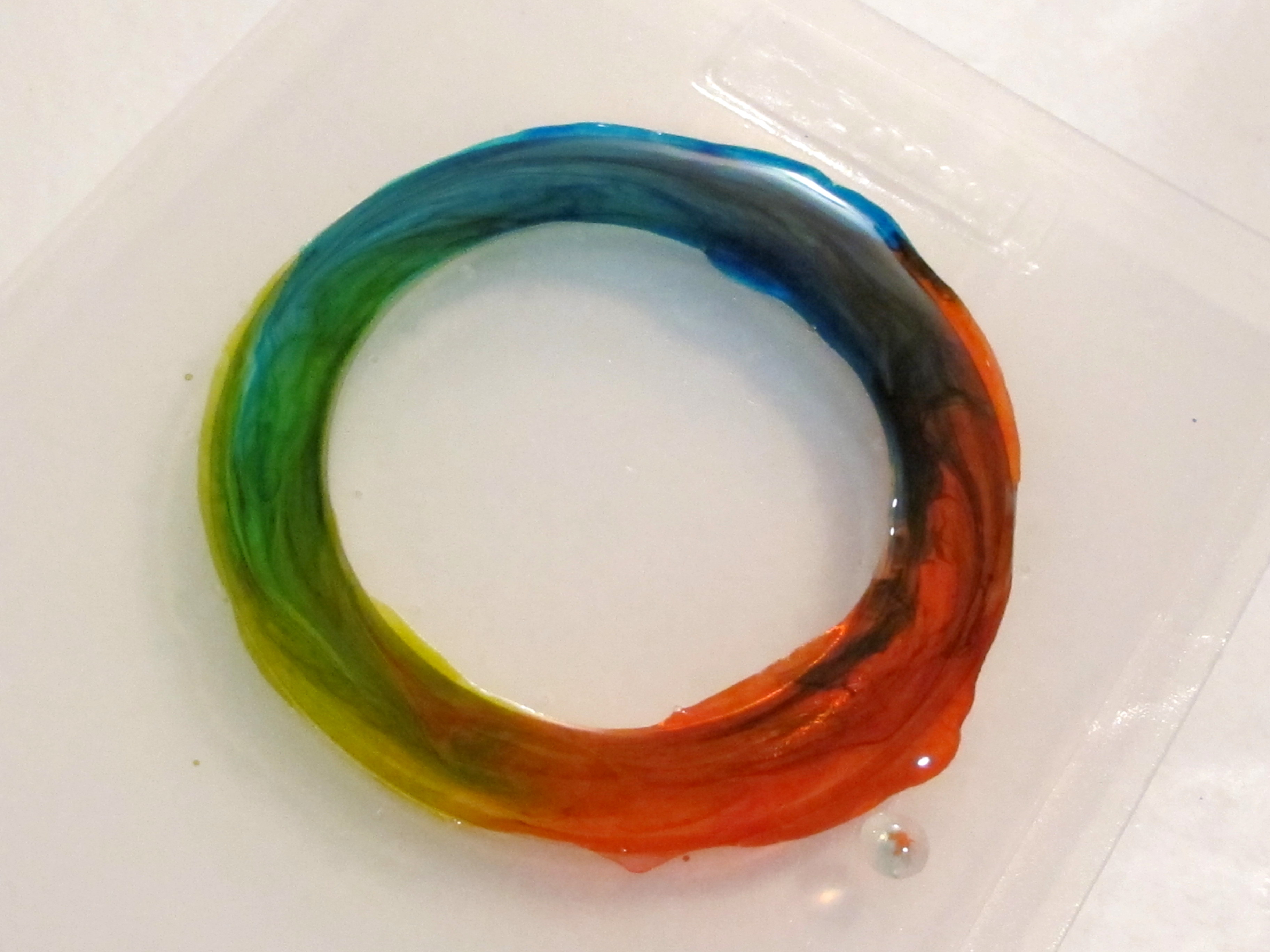 colored resin bracelet