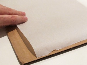 parchment paper and cardboard