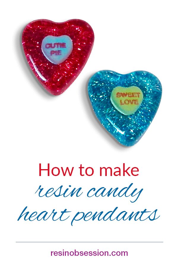 How to make resin candy heart pendant