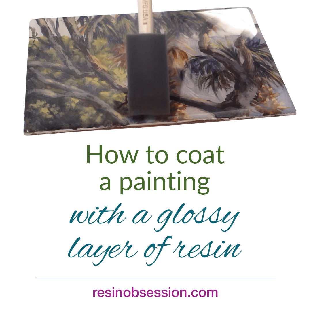 How to cover a painting with resin