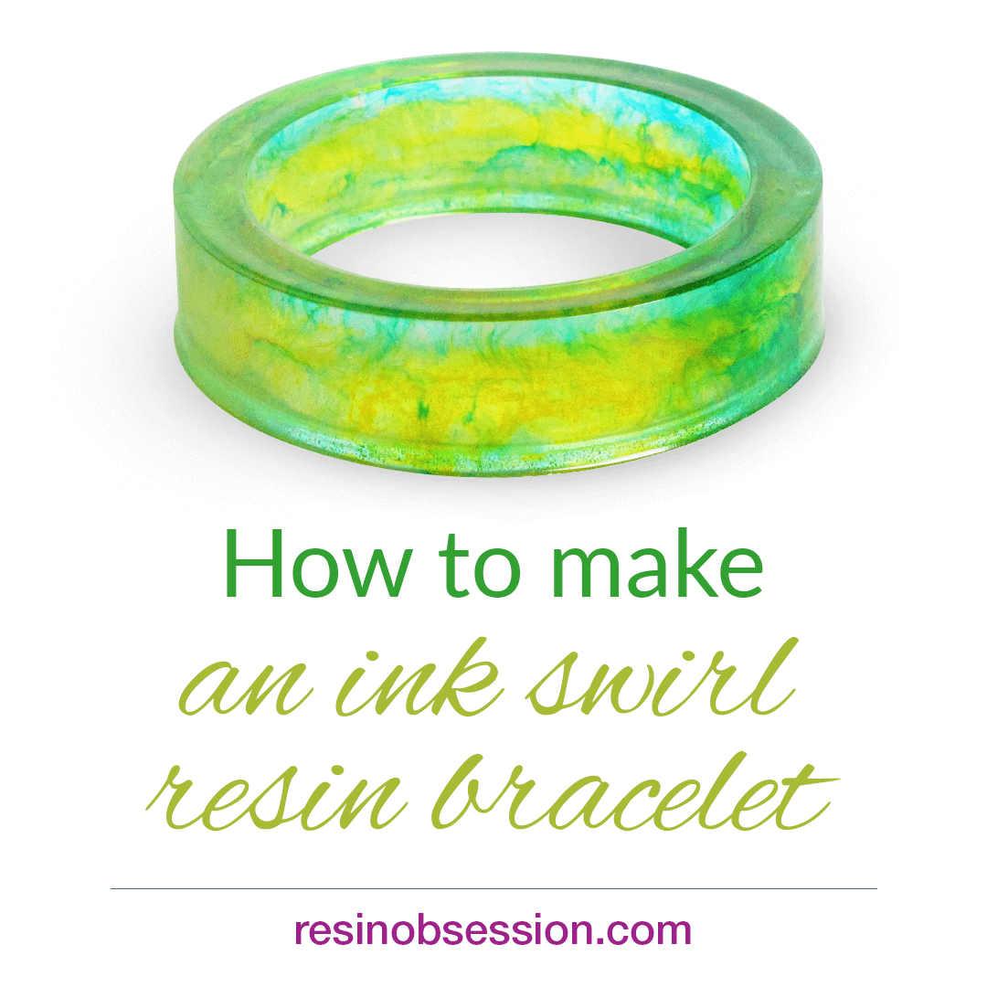 Bracelet making – Ink swirl resin bracelet tutorial