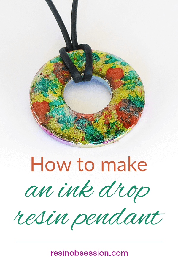 Ink drop resin washer pendants tutorial easy jewelry project Resin