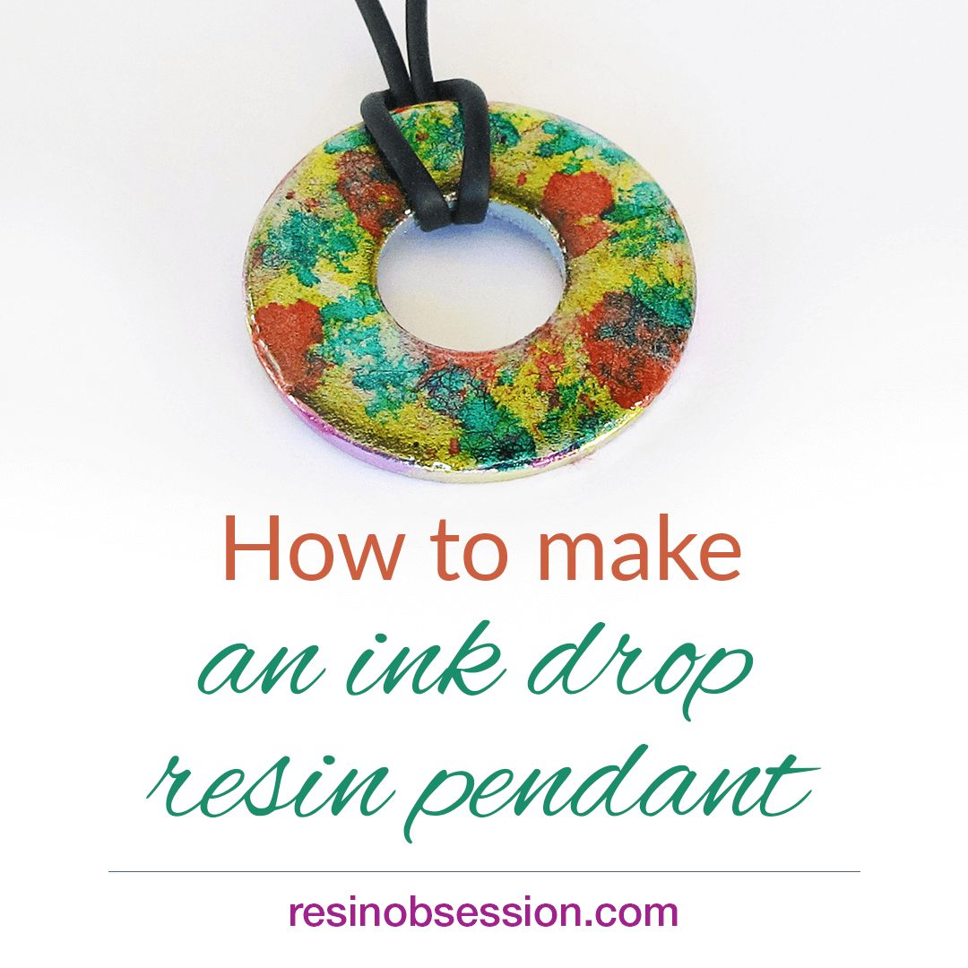 Ink drop resin washer pendants tutorial – easy jewelry project