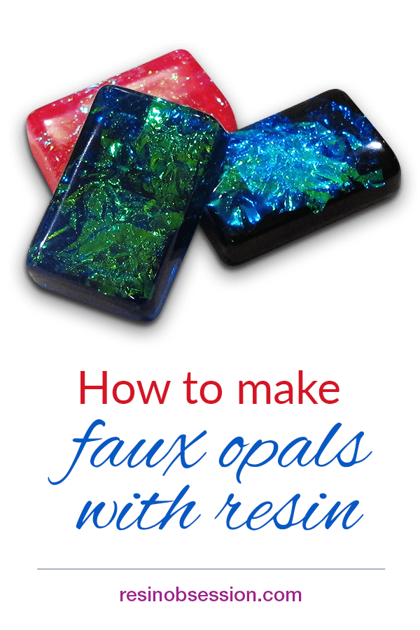 Make faux opals with resin