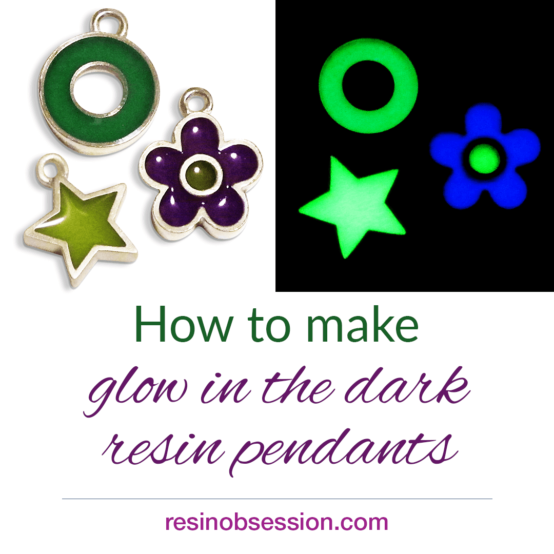 glow pendants with resin