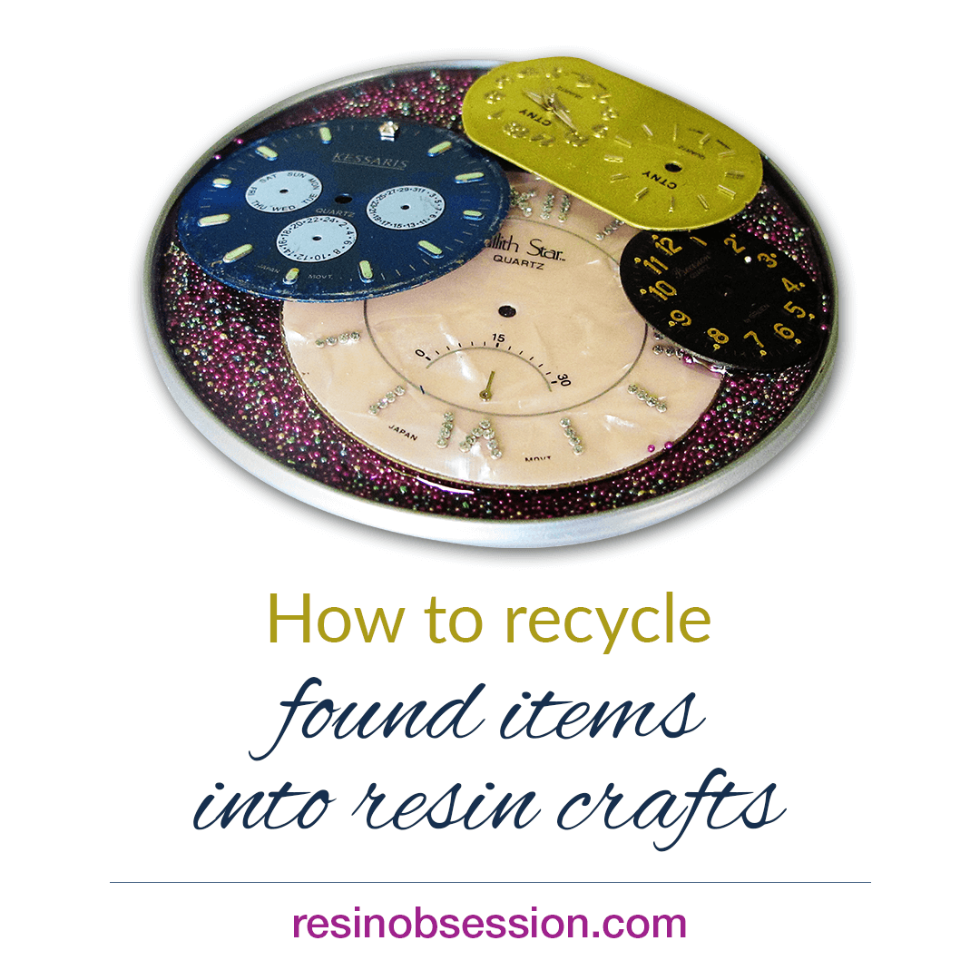 How to use Juice Can Lids and Objects in Resin to make Resin Crafts