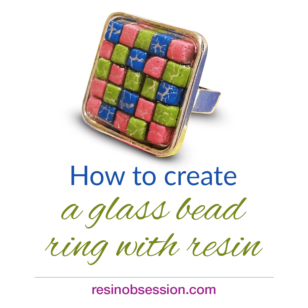 How to use resin as a glue – make a ring with beads