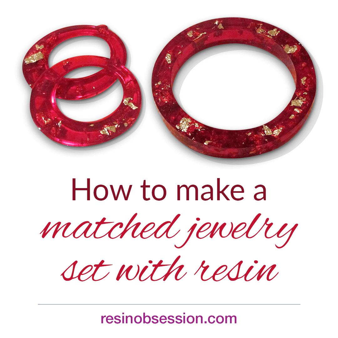 Jewelry making ideas – Gold leaf resin bracelet tutorial