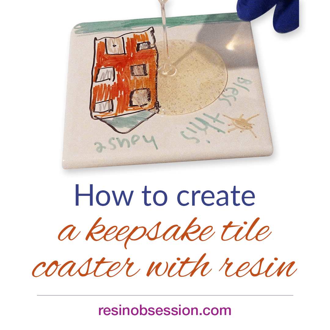 Resin tile coaster tutorial – How to coat a ceramic tile with resin