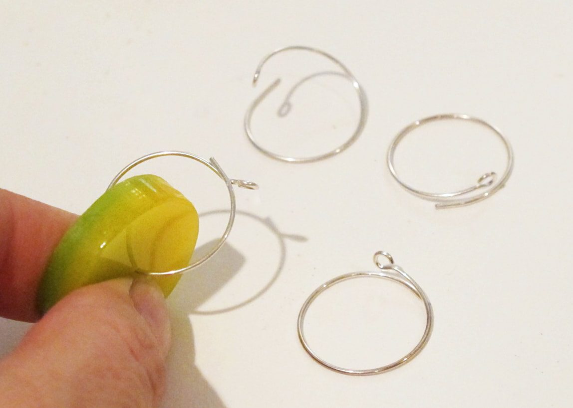 adding resin charms to ear wire hoops