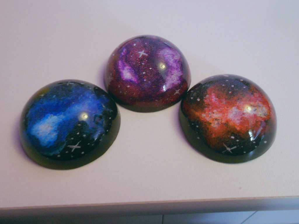 Galaxy resin paperweights - Resin Obsession