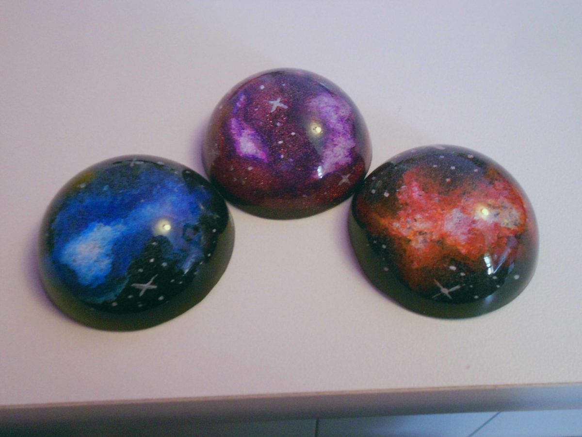 galaxy resin paperweights