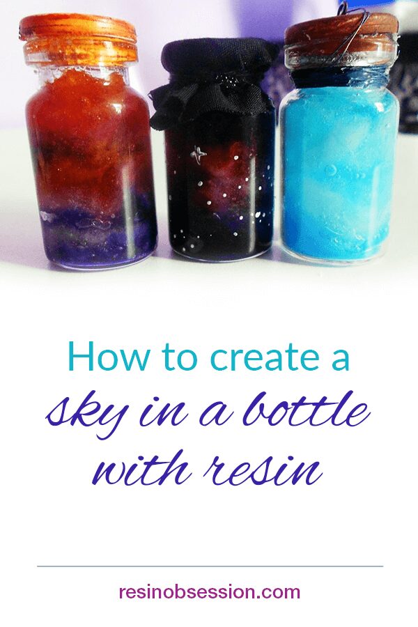 How to create a sky in a bottle with resin
