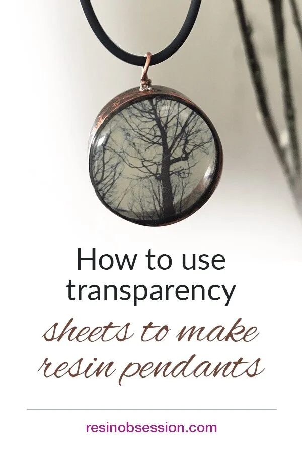 How to use transparency sheets in resin pendants