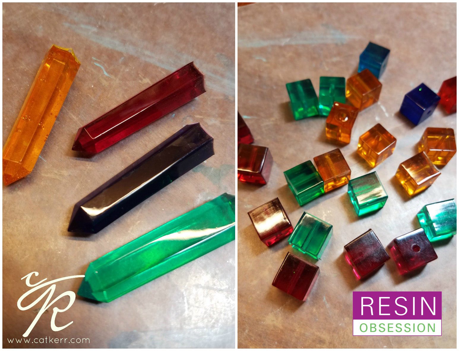 How to make resin crystals lookalike gemstone crystals Resin Obsession