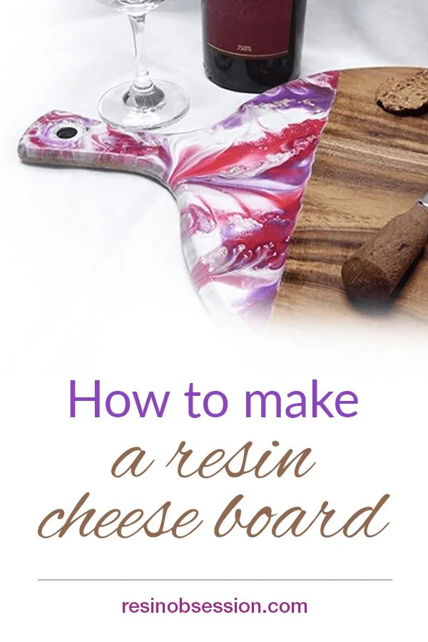 Resin painting cheese board