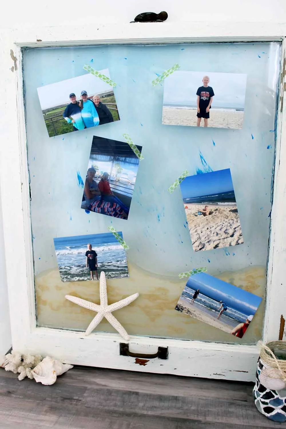 beach picture display window