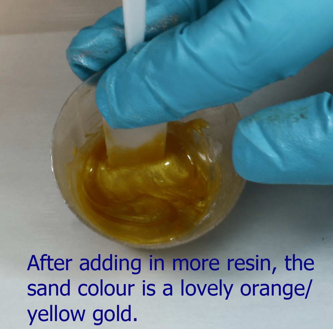 gold colored resin