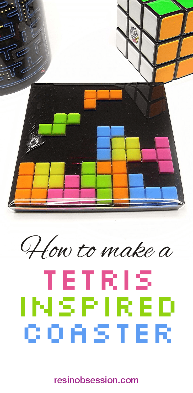 How to make a Tetris inspired resin coaster