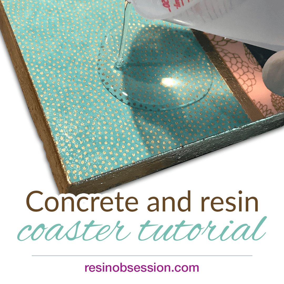 concrete and resin coaster tutorial