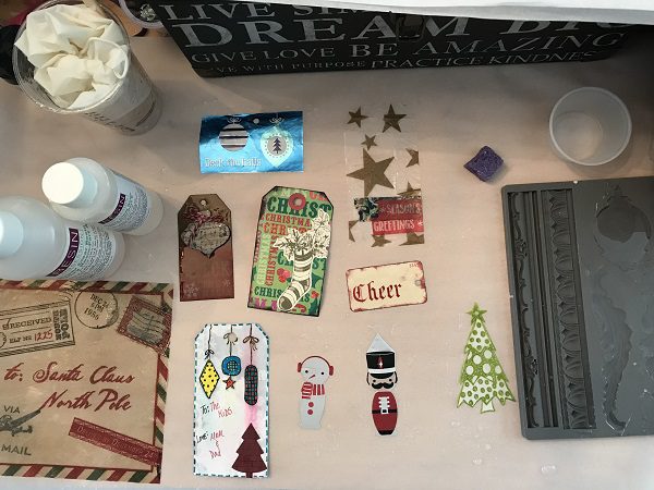 DIY resin gift tags supplies
