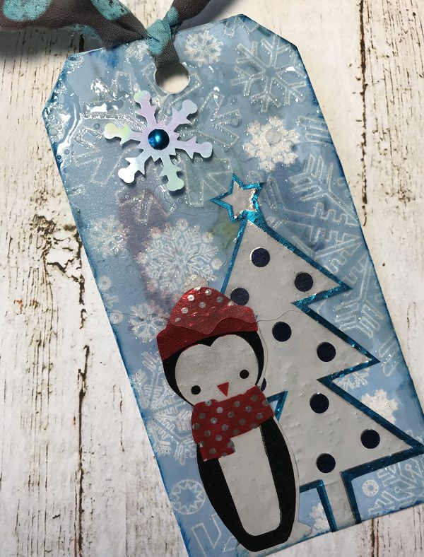 back of tag 1 - wrapping paper and card cut-outs