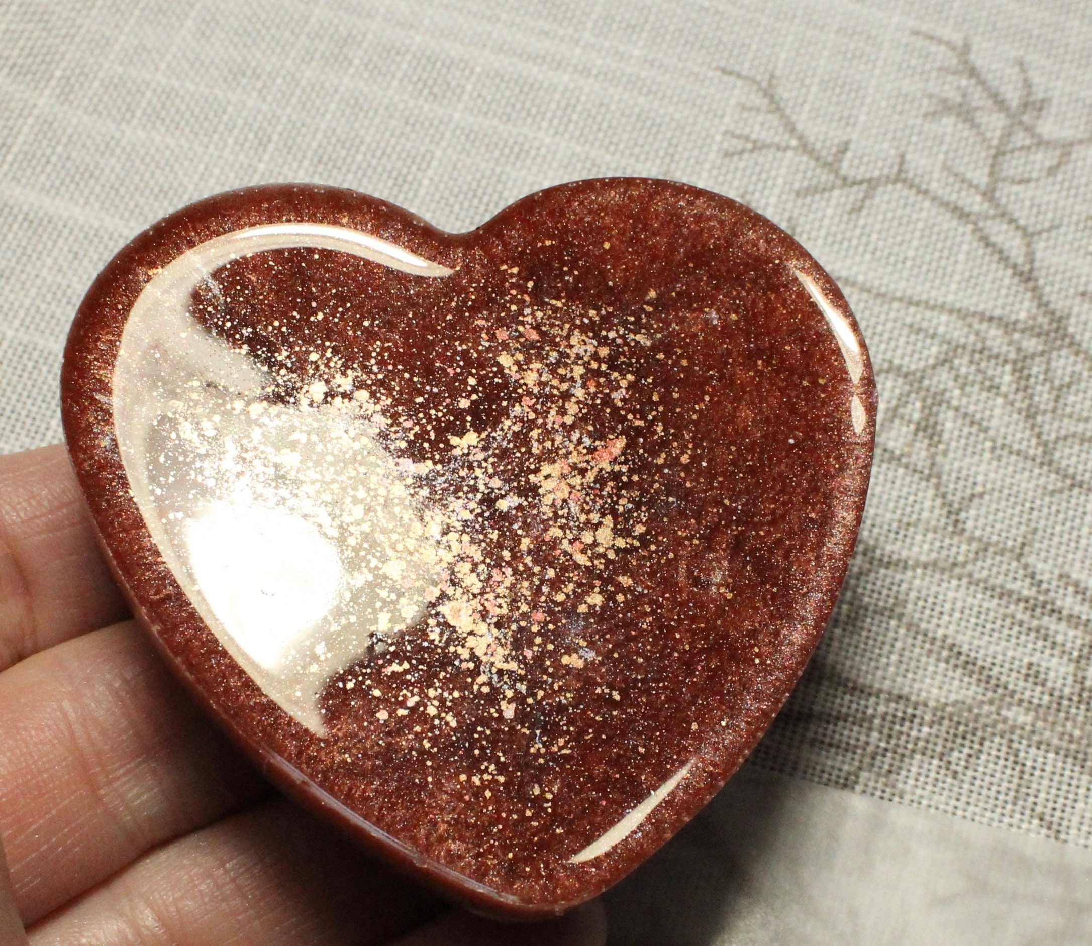Pearl Ex Powdered Pigments bronze and gold heart back side