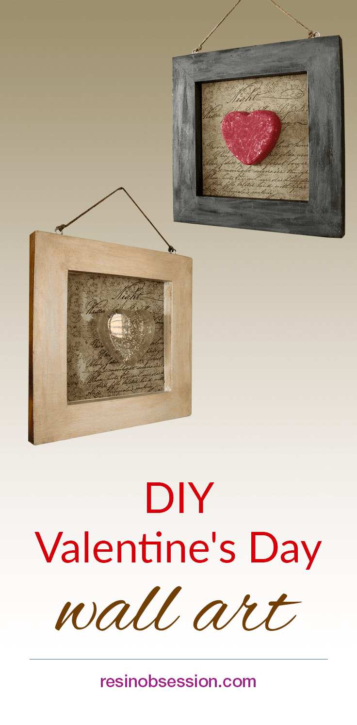 Easy Valentine's Day resin crafts DIY wall art Resin Obsession