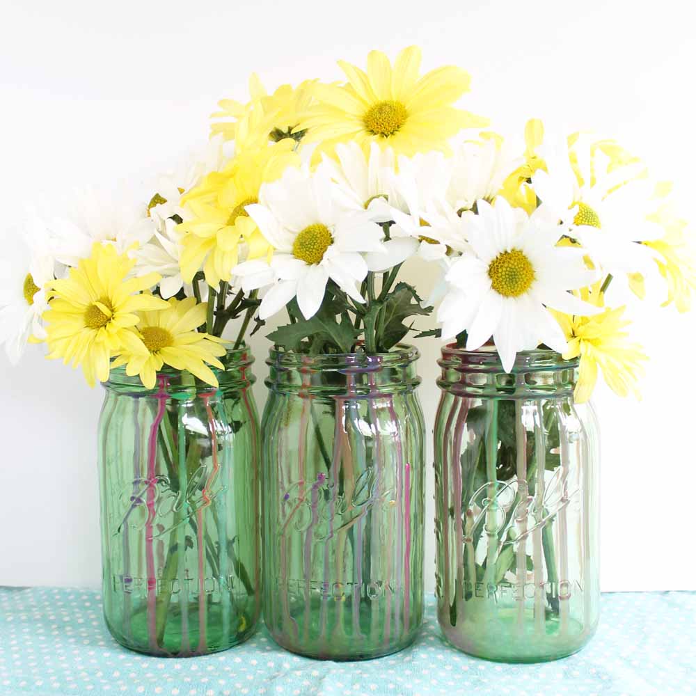 Spring Mason Jar Centerpiece Mason jar crafts with resin Resin