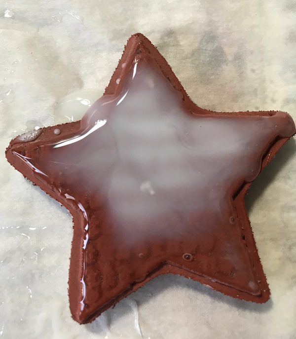 resin curing on star stamp