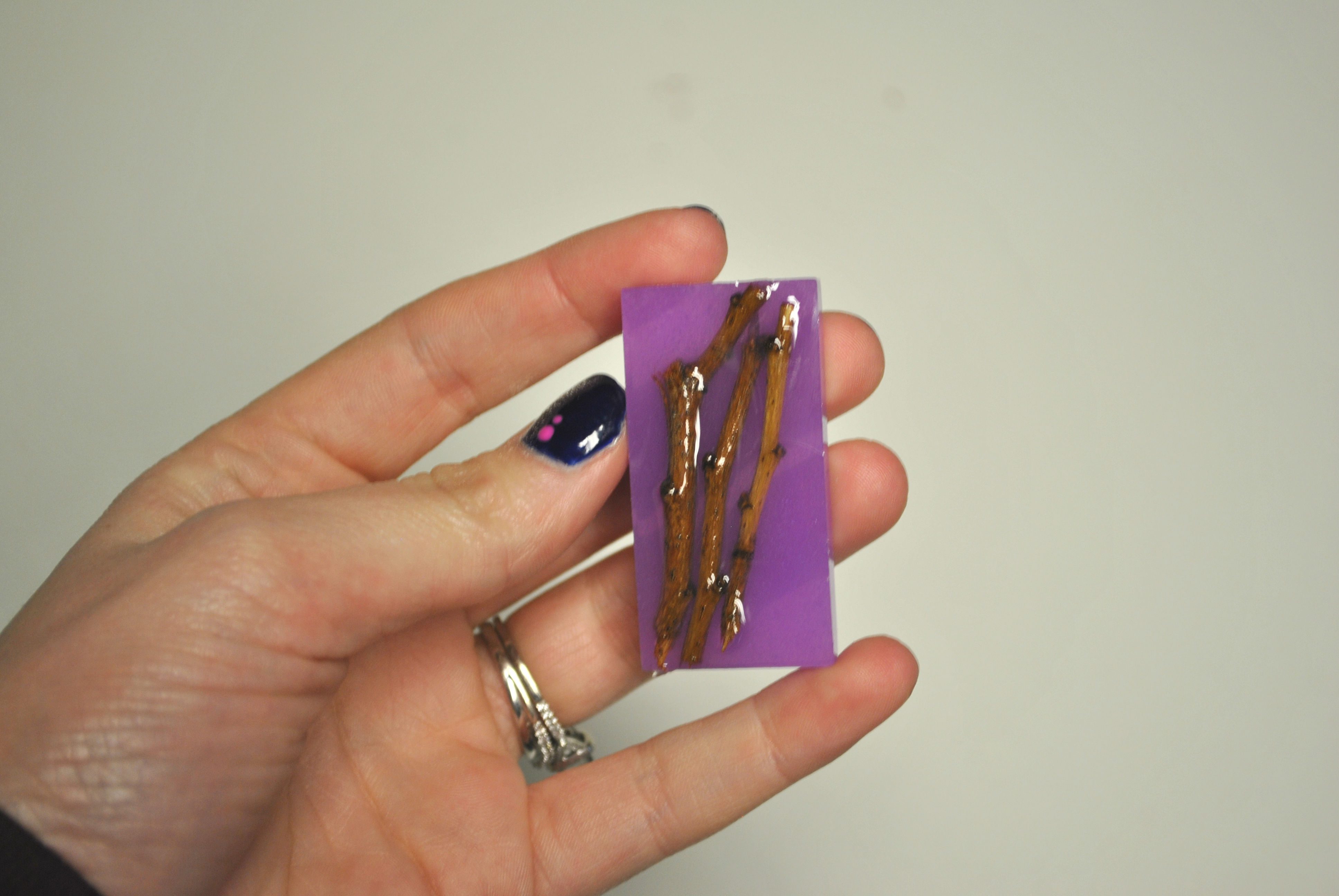 wood and resin opendant