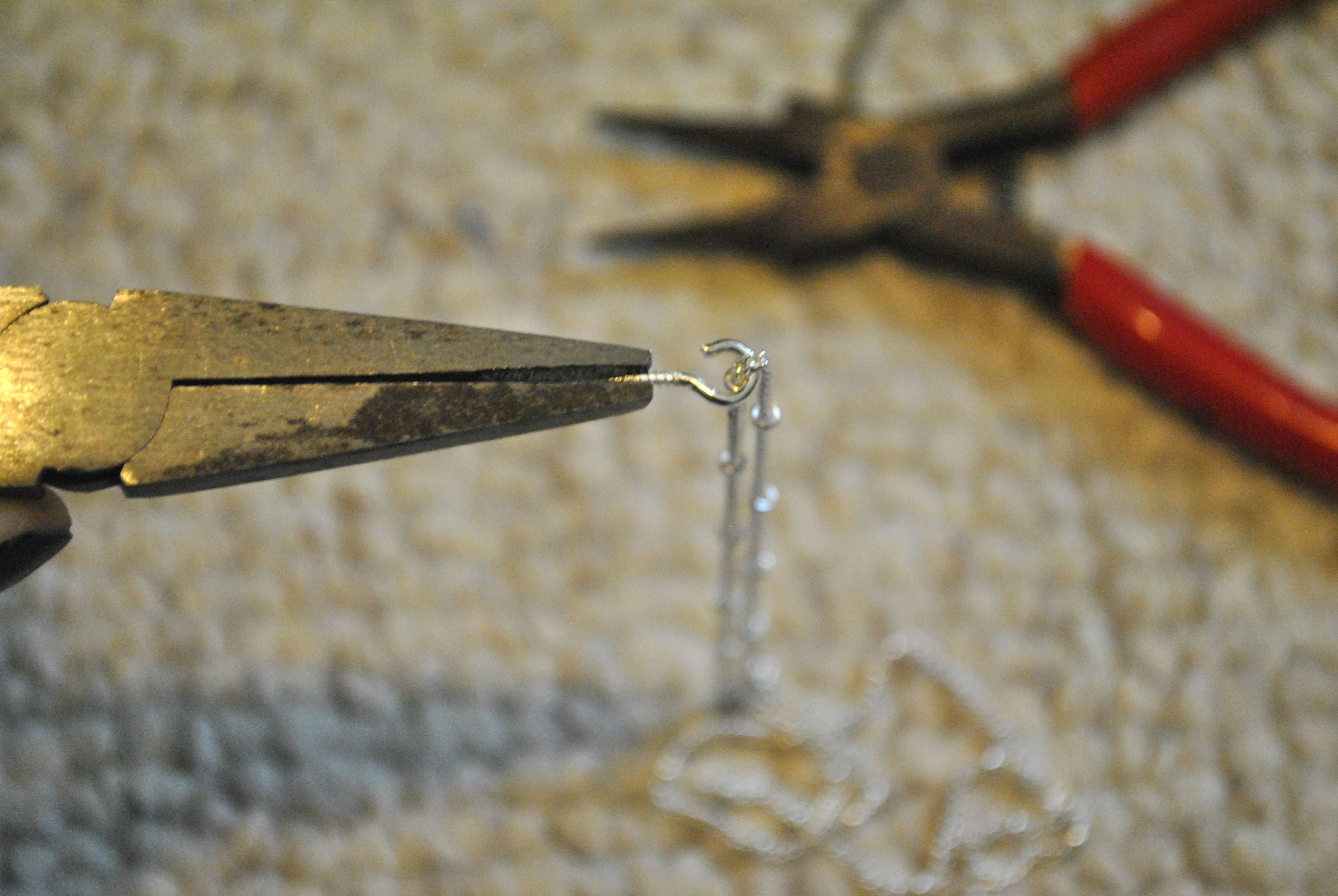 adding necklace chain to eyehook