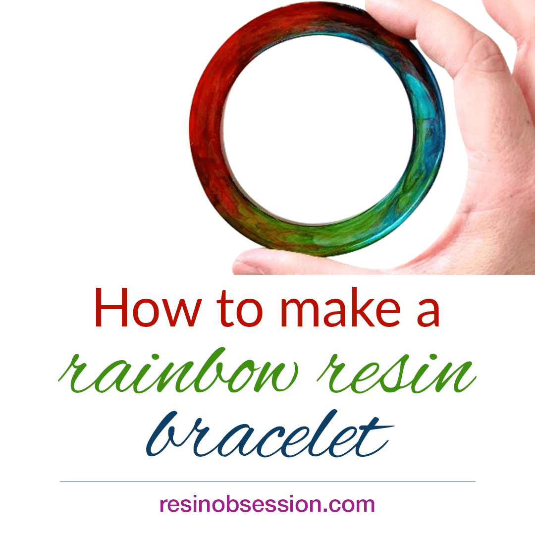 Make a rainbow swirl resin bracelet – resin bracelet DIY
