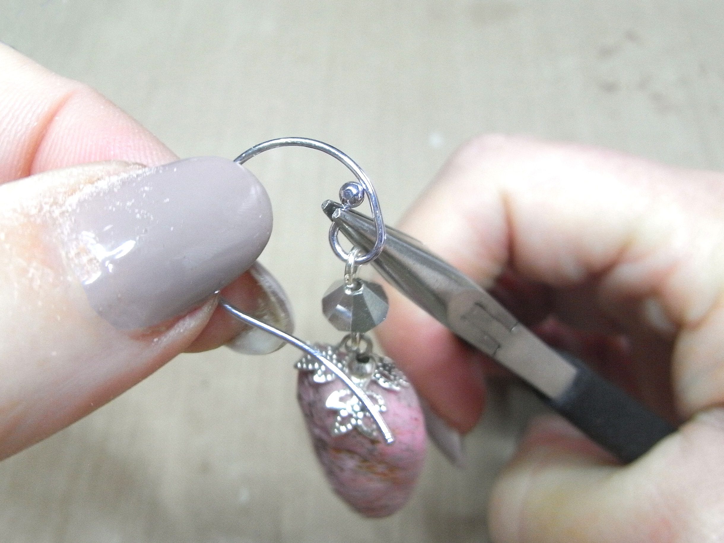 resin pebble earring