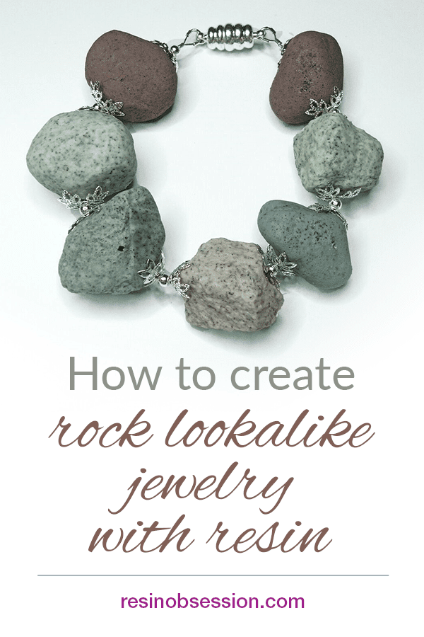 how to create rock lookalike jewelry with resin