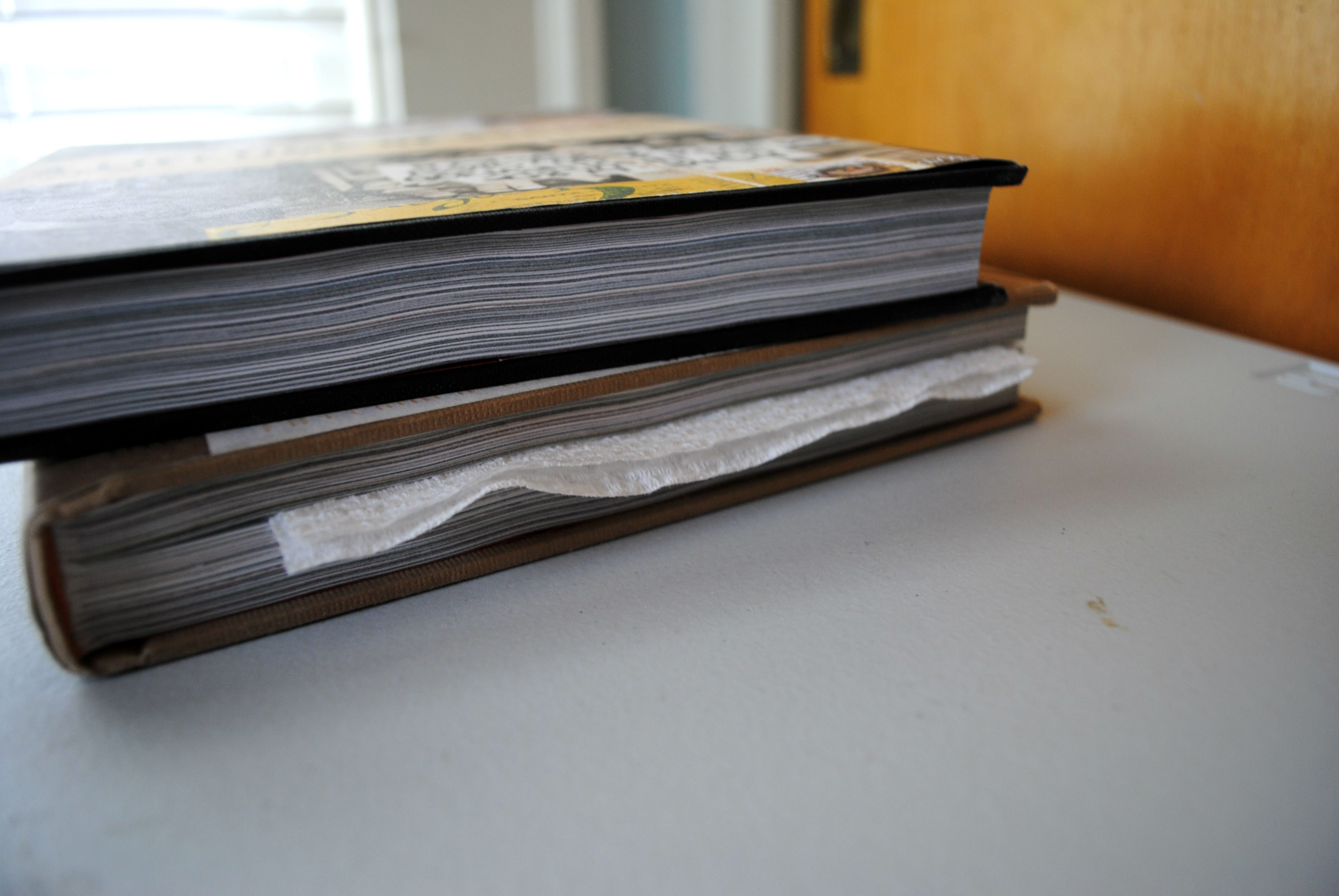 baby's breath being pressed between two heavy books