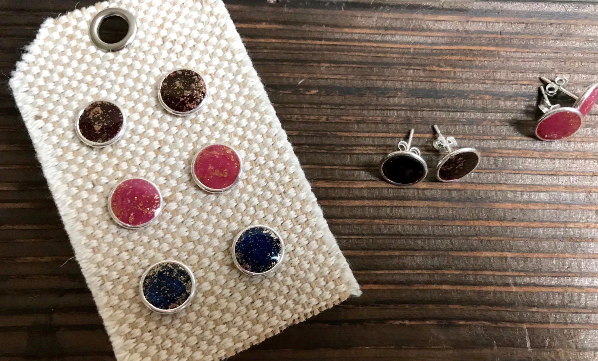 resin stud earrings DIY