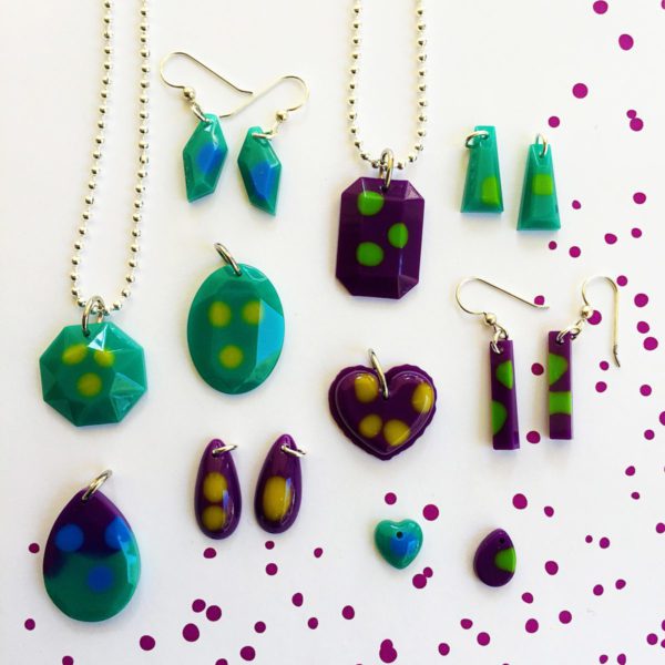 two tone resin jewelry