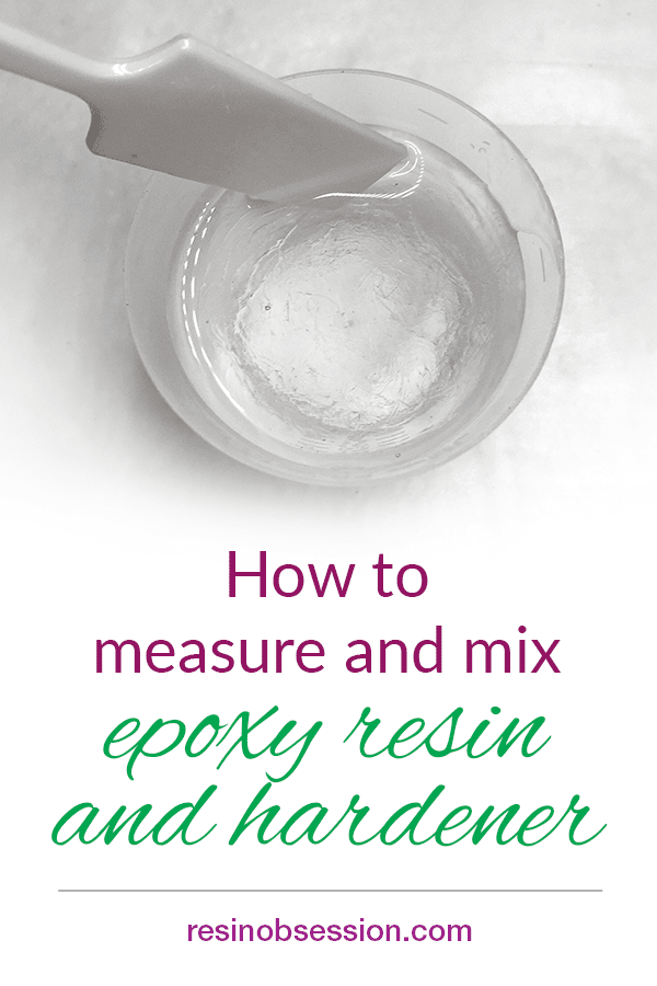 How to measure and mix epoxy resin and hardener