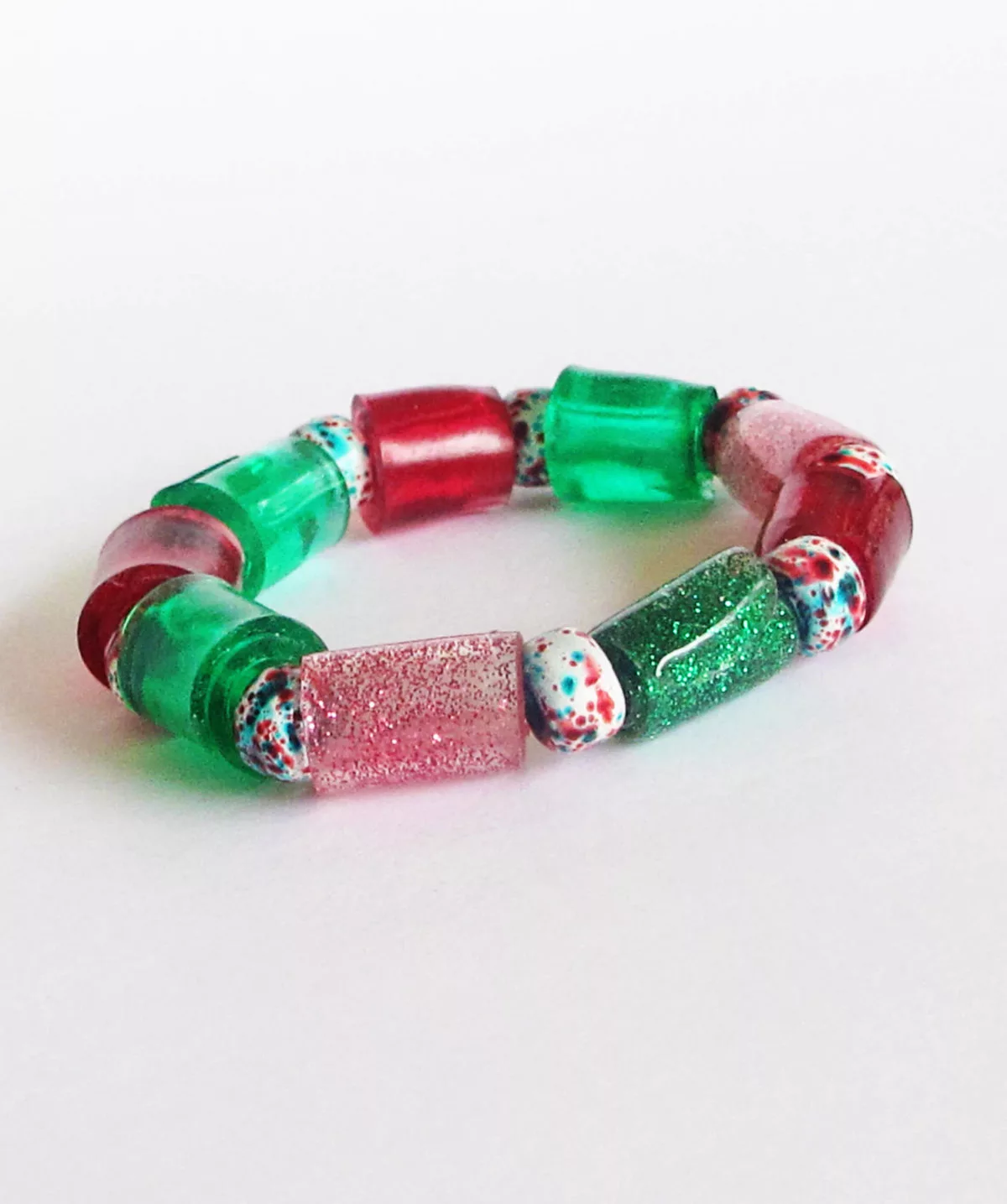 finished resin bead bracelet