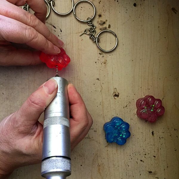 drilling a resin charm