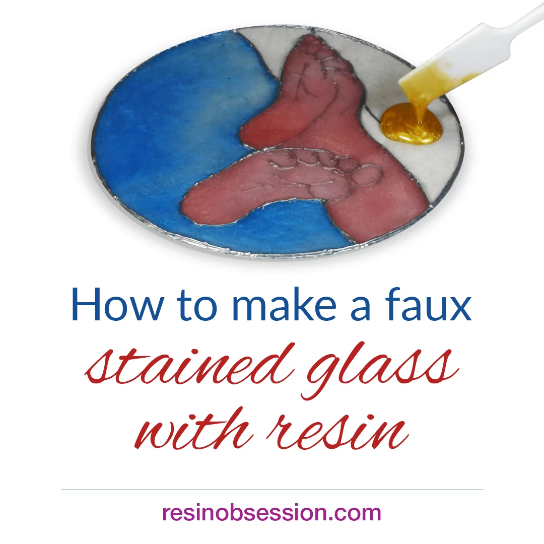 Faux stained glass DIY – stained glass resin project