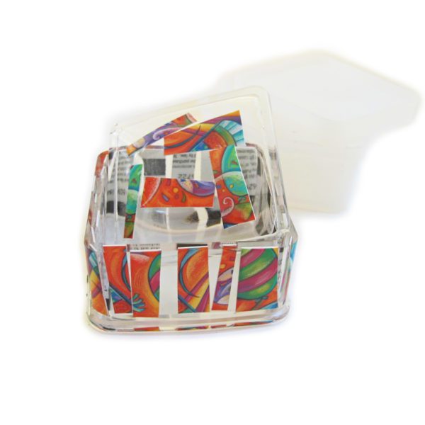 square resin trinket box