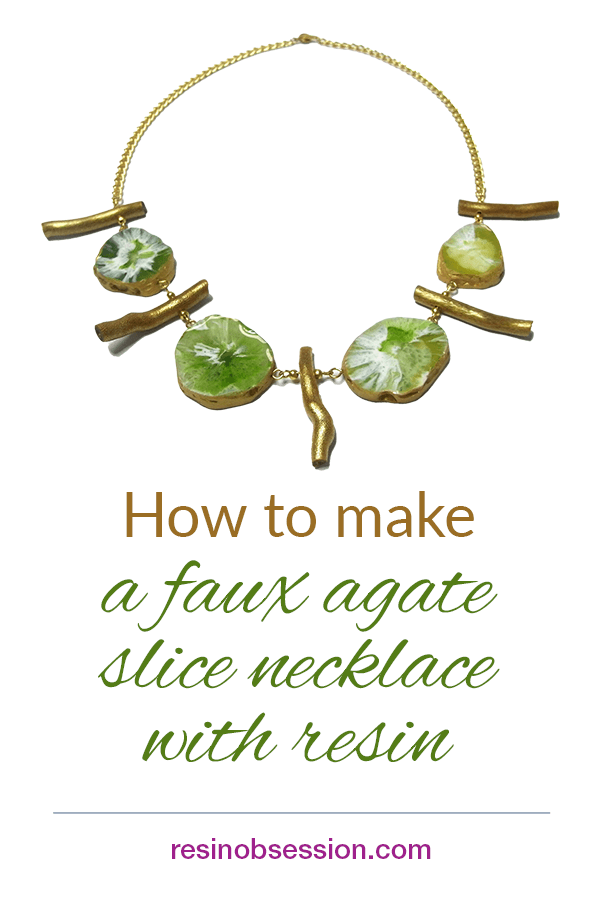 how to make agate slice necklace with resin