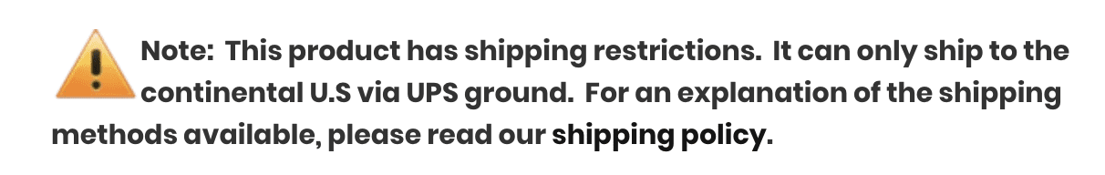 Shipping restrictions