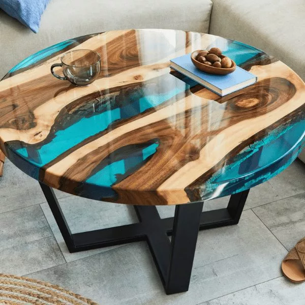 table made with casting resin