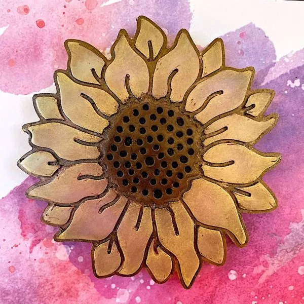 sunflower resin coaster diy
